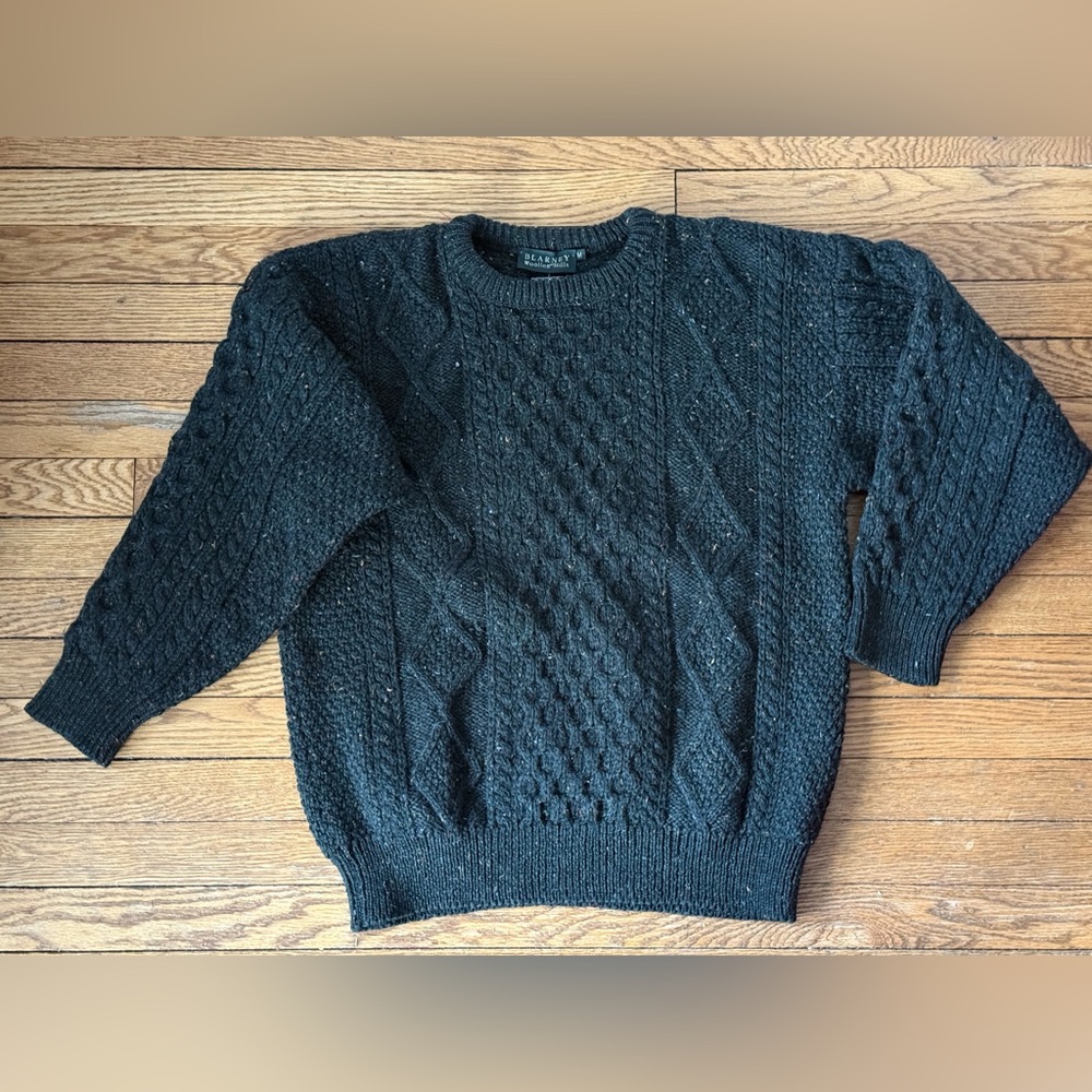 Blarney Woollen Mills Wool Cable Knit Sweater - Size Medium